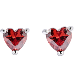 Kolczyki Srebro 925 Czerwone Serca
