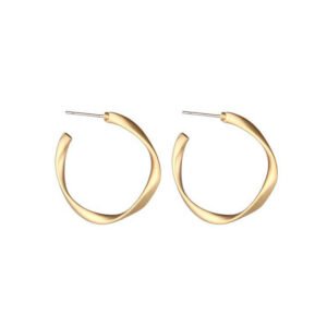 Kolczyki złote koła skręcane