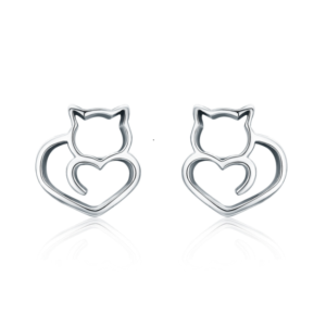 Kolczyki Srebro 925 Kotki
