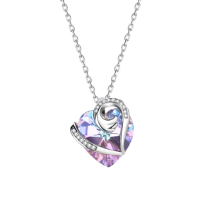 Naszyjnik Srebro 925 cyrkonia Swarovski Serce