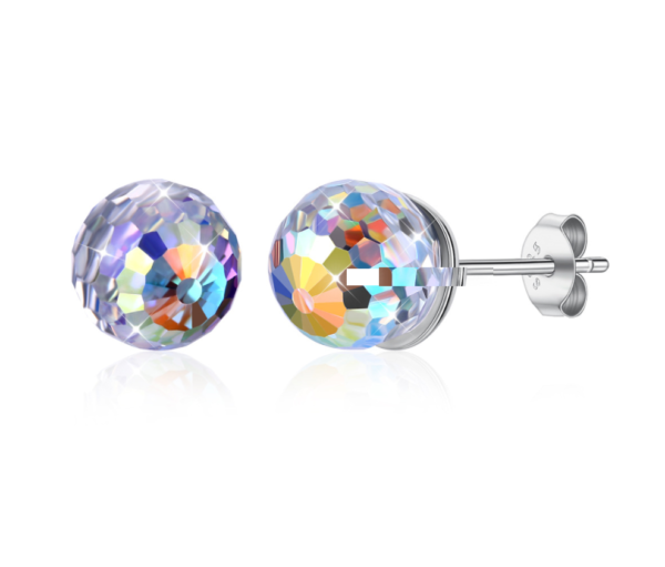 Kolczyki Srebro 925 Kule cyrkonie Swarovski