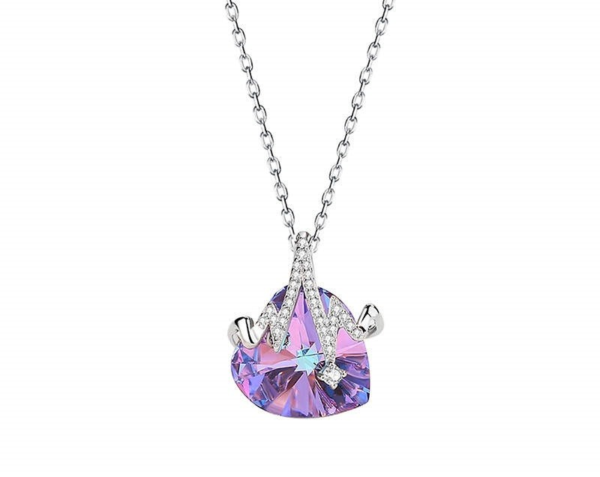 Naszyjnik Srebro 925 cyrkonia Swarovski Rytm serca