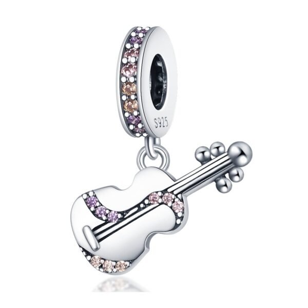 Zawieszka charms do pandory Srebro próby 925 Skrzypce
