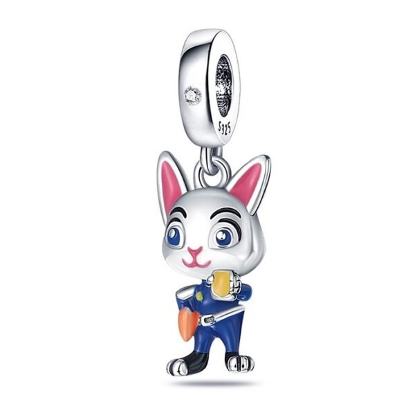 Zawieszka charms do pandory Srebro próby 925 Zając w marynarce