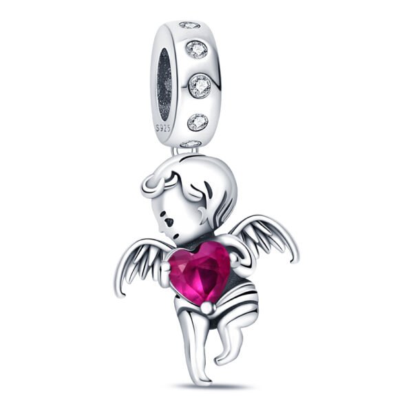 Zawieszka charms do pandory Srebro próby 925 Amor z Serduszkiem