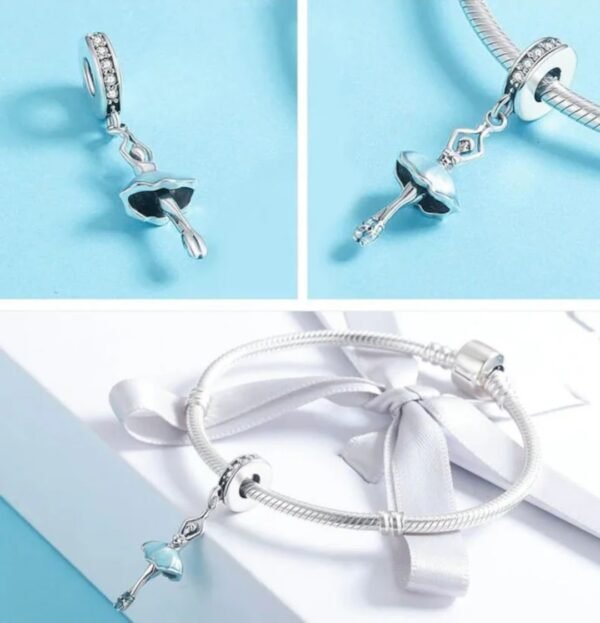 Zawieszka charms do pandory Srebro próby 925 Baletnica - obrazek 2