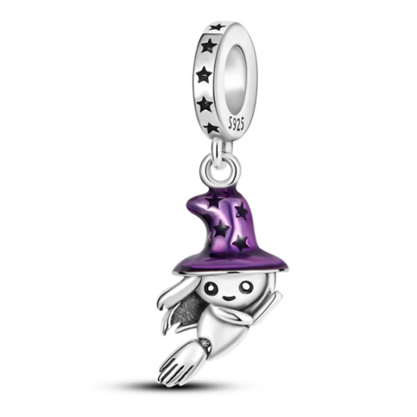 Zawieszka charms do pandory Srebro próby 925 Czarownica