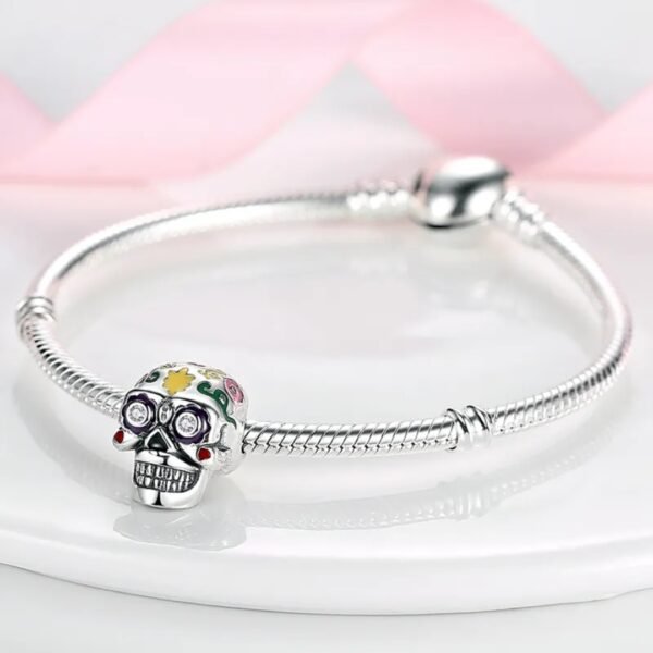 Zawieszka charms do pandory Srebro próby 925 Czaszka - obrazek 3