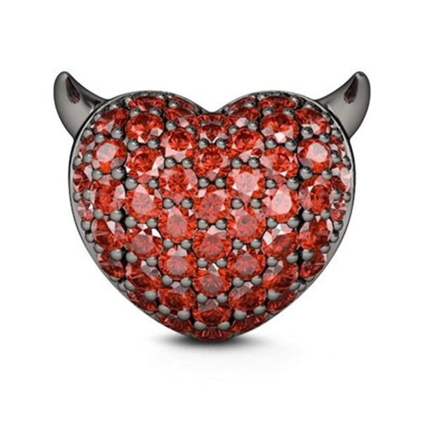 Zawieszka charms do pandory Srebro próby 925 Diabelskie Serce