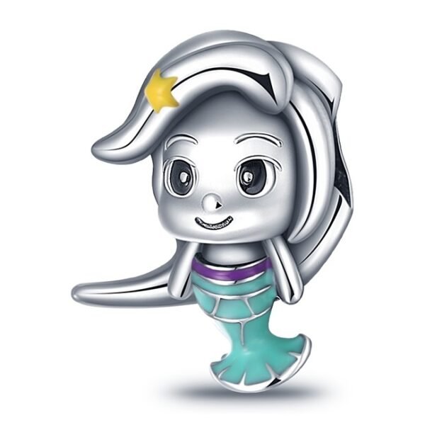 Zawieszka charms do pandory Srebro próby 925 Syrenka Arielka