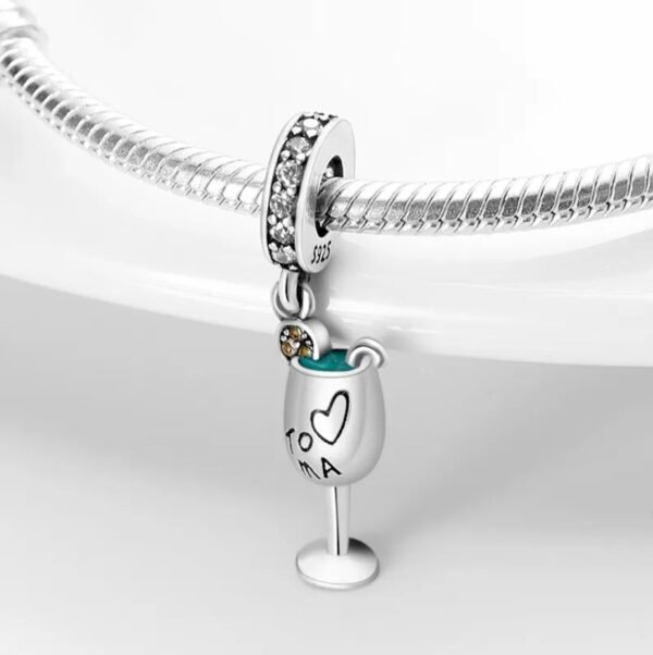 Zawieszka charms do pandory Srebro próby 925 Drink - obrazek 2