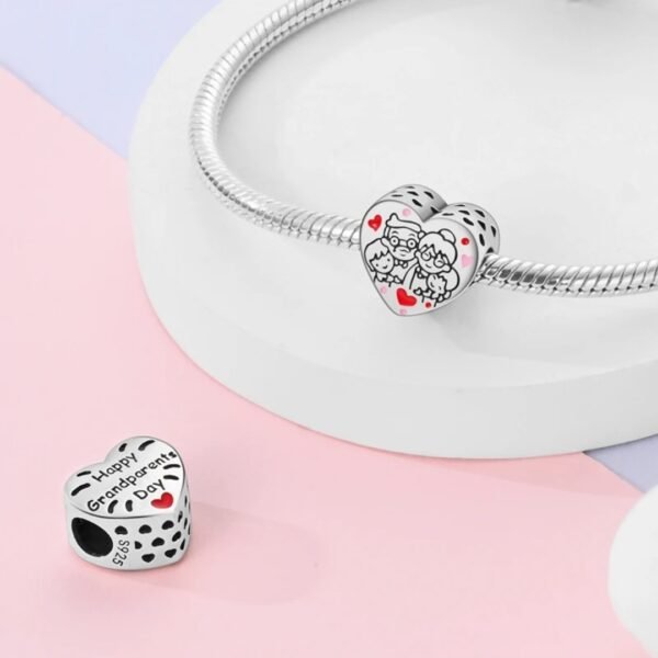 Zawieszka charms do pandory Srebro próby 925 Dziadkowie i Wnuki - obrazek 2