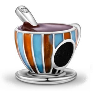 Zawieszka charms do pandory Srebro próby 925 Filiżanka