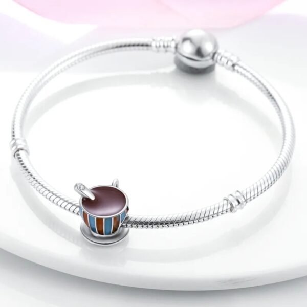 Zawieszka charms do pandory Srebro próby 925 Filiżanka - obrazek 3