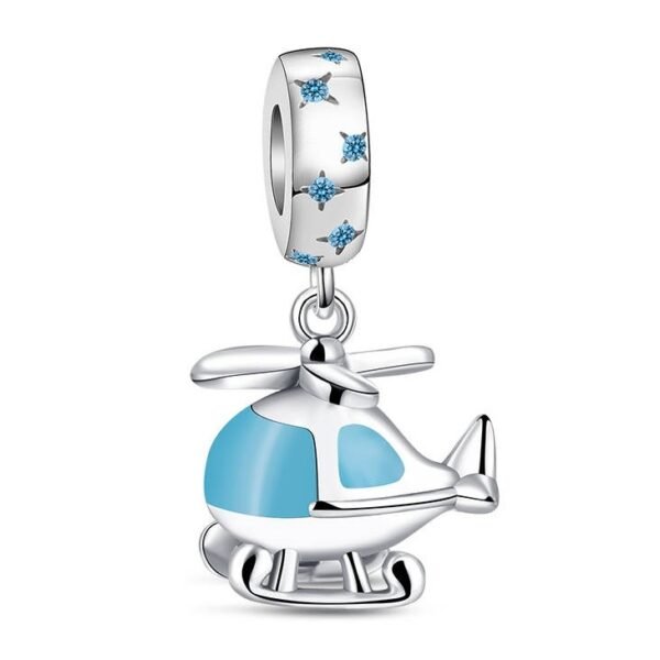 Zawieszka charms do pandory Srebro próby 925 Helikopter