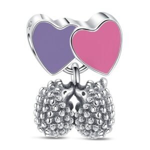 Zawieszka charms do pandory Srebro próby 925 Jeże i Balony