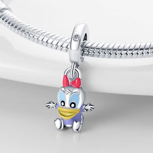 Zawieszka charms do pandory Srebro próby 925 Disney Kaczka Daisy - obrazek 2