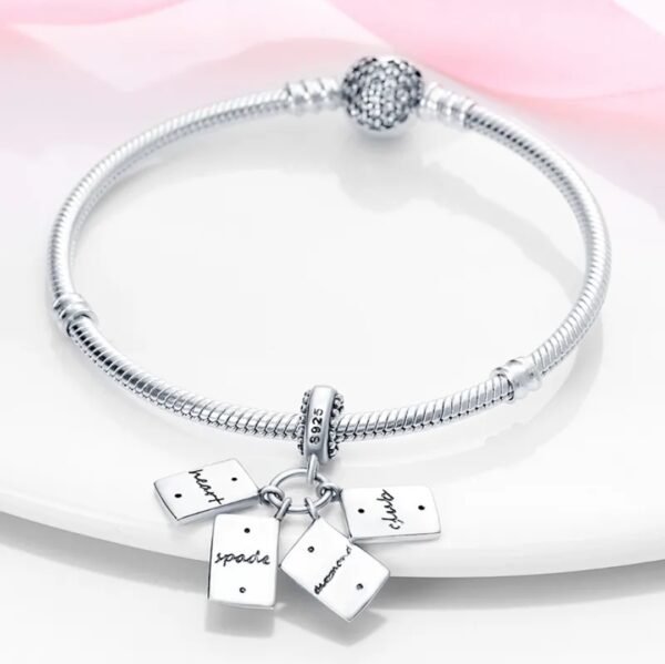 Zawieszka charms do pandory Srebro próby 925 Karty Asy - obrazek 3
