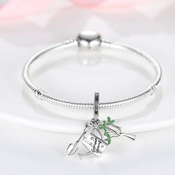 Zawieszka charms do pandory Srebro próby 925 Drzewo Konweka Łopata - obrazek 2