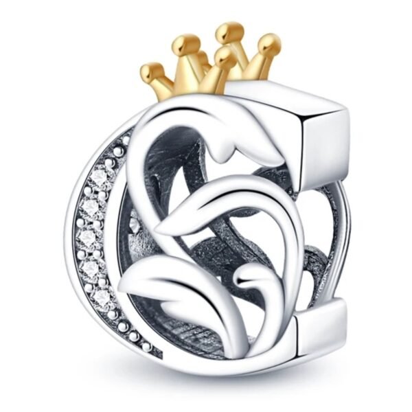 Zawieszka charms do pandory Srebro próby 925 Litera C