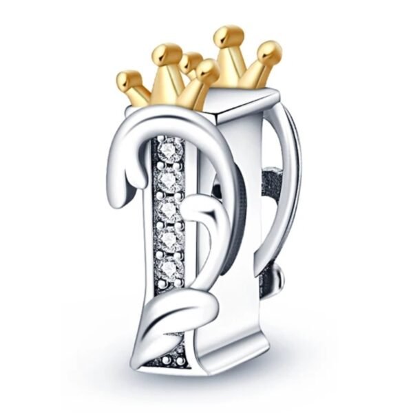 Zawieszka charms do pandory Srebro próby 925 Litera I