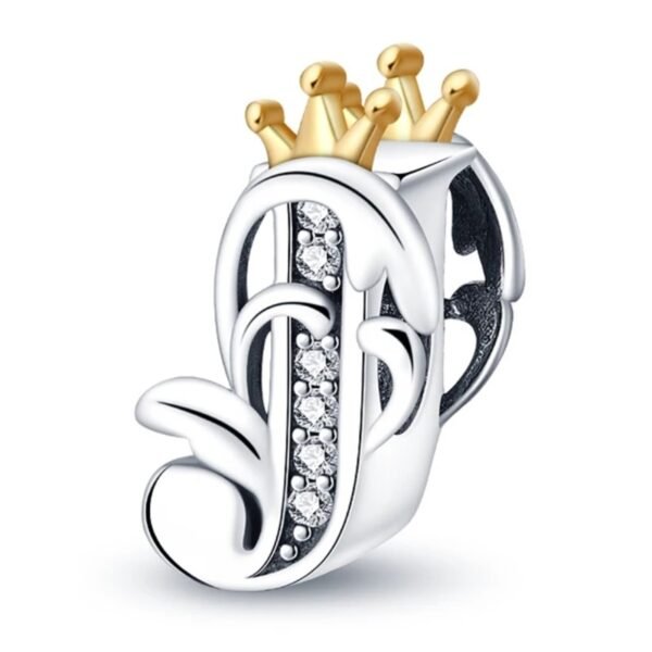 Zawieszka charms do pandory Srebro próby 925 Litera J
