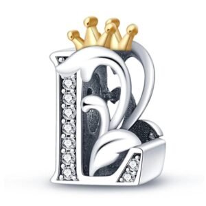 Zawieszka charms do pandory Srebro próby 925 Litera L