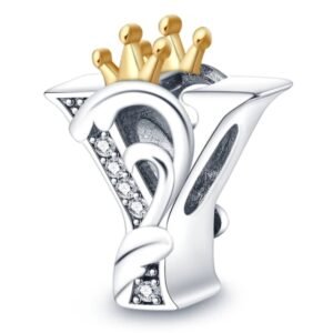 Zawieszka charms do pandory Srebro próby 925 Litera Y