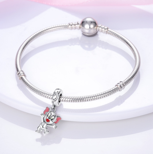Zawieszka charms do pandory Srebro próby 925 Kot Tom - obrazek 3