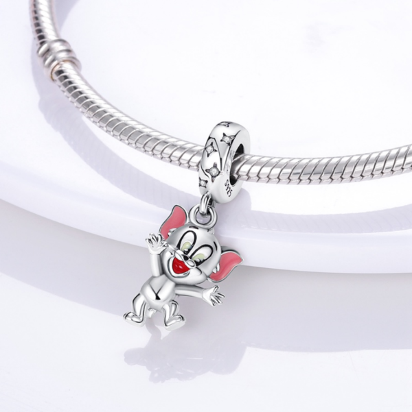 Zawieszka charms do pandory Srebro próby 925 Kot Tom - obrazek 2