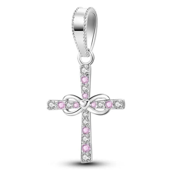 Zawieszka charms do pandory Srebro próby 925 Krzyż