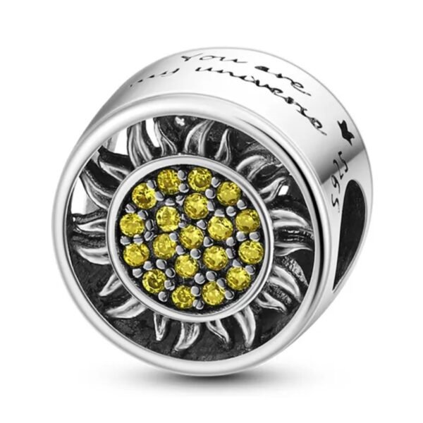 Zawieszka charms do pandory Srebro próby 925 Księżyc Gwiazda Słońce - obrazek 2