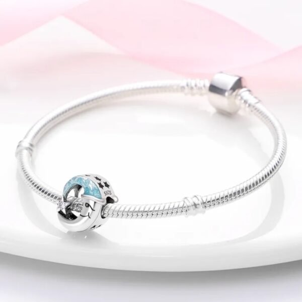 Zawieszka charms do pandory Srebro próby 925 Księżyc Noc - obrazek 3