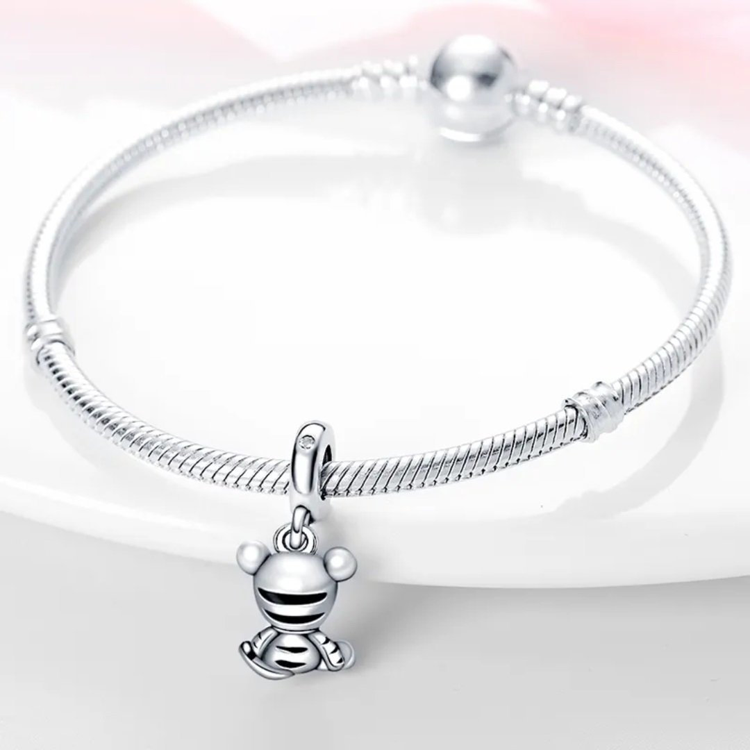 Zawieszka charms do pandory Srebro próby 925 Tygrysek - obrazek 3