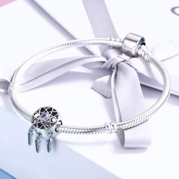 Zawieszka charms do pandory Srebro próby 925 Łapacz Snów - obrazek 3