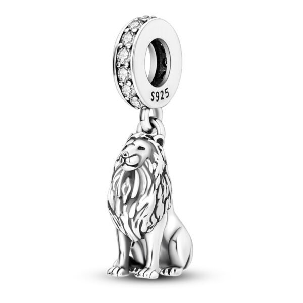 Zawieszka charms do pandory Srebro próby 925 Lew