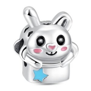 Zawieszka charms do pandory Srebro próby 925 Miś