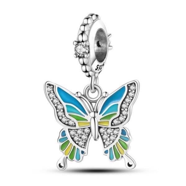 Zawieszka charms do pandory Srebro próby 925 Motyl