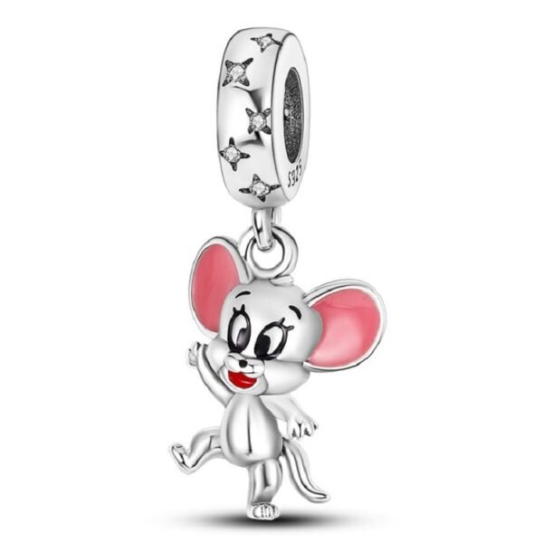 Zawieszka charms do pandory Srebro próby 925 Myszka Jerry