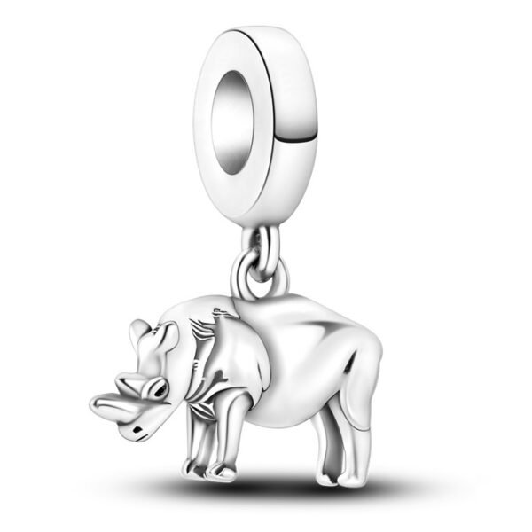 Zawieszka charms do pandory Srebro próby 925 Nosorożec