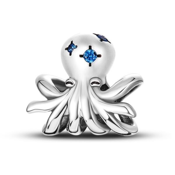 Zawieszka charms do pandory Srebro próby 925 Ośmiornica