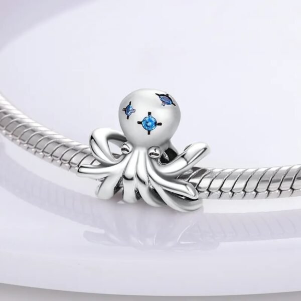 Zawieszka charms do pandory Srebro próby 925 Ośmiornica - obrazek 2