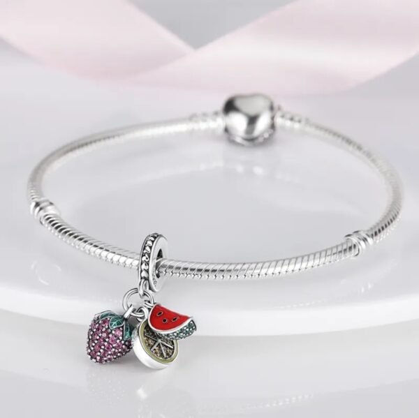 Zawieszka charms do pandory Srebro próby 925 Owoce - obrazek 3