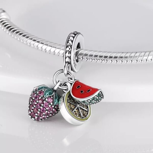 Zawieszka charms do pandory Srebro próby 925 Owoce - obrazek 2