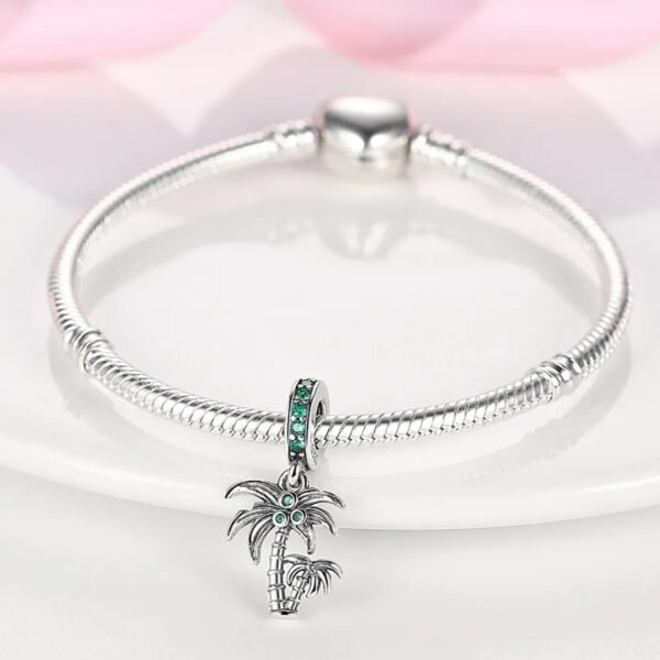 Zawieszka charms do pandory Srebro próby 925 Palmy - obrazek 2