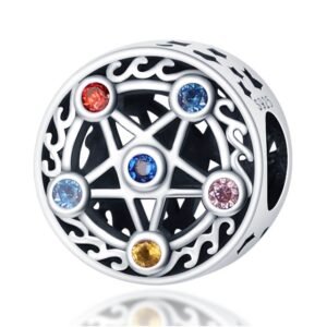 Zawieszka charms do pandory Srebro próby 925 Pentagram Gwiazda