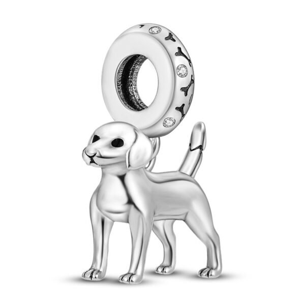 Zawieszka charms do pandory Srebro próby 925 Pies Beagle