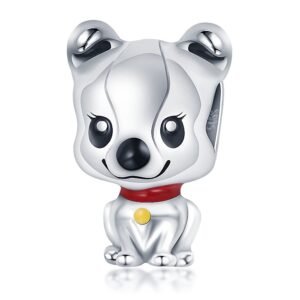 Zawieszka charms do pandory Srebro próby 925 Piesek