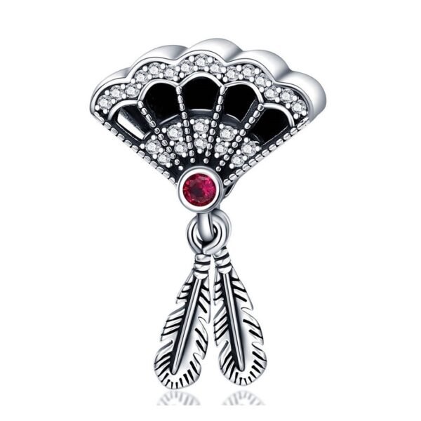 Zawieszka charms do pandory Srebro próby 925 Wachlarz