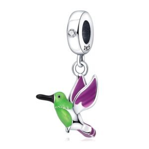 Zawieszka charms do pandory Srebro próby 925 Ptak Koliber